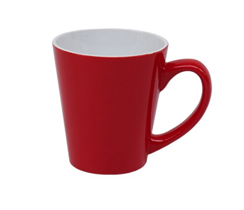 Cone Red Outside White Inside Mug 340ml (Set of 6)