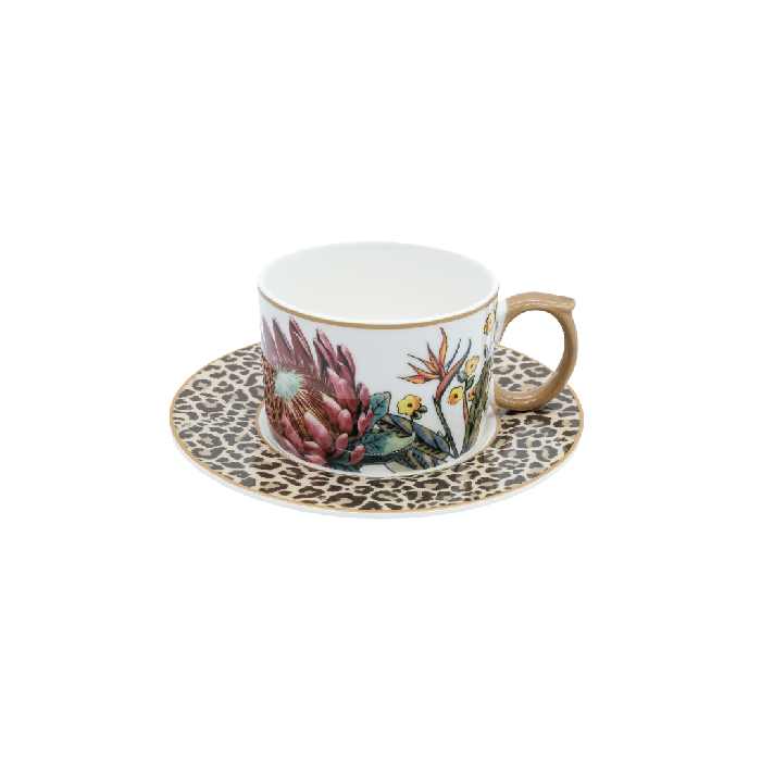 JENNA CLIFFORD - Wild Bloom Cup & Saucer Set of 4