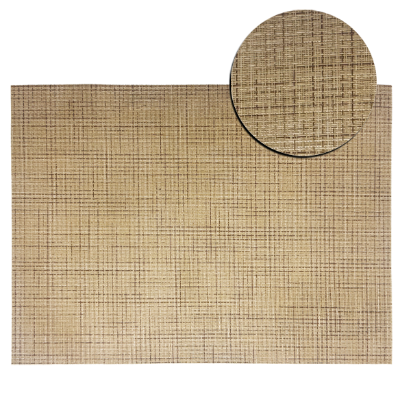 Fine Weave Sahara Brown Placemat 30x41cm with close-up texture detail