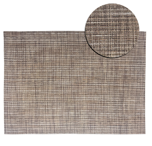 Fine Weave Walnut Brown Placemat 30x41cm with close-up texture detail