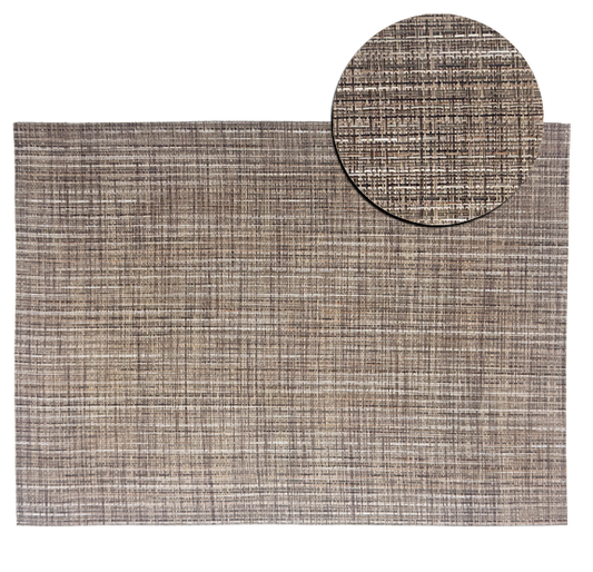 Fine Weave Walnut Brown Placemat 30x41cm with close-up texture detail