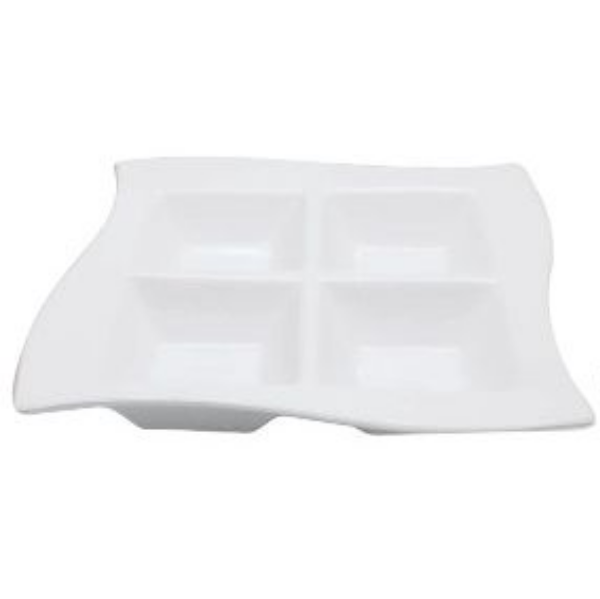 Platter | 4 Division Style Square Wave Plate 21 cm