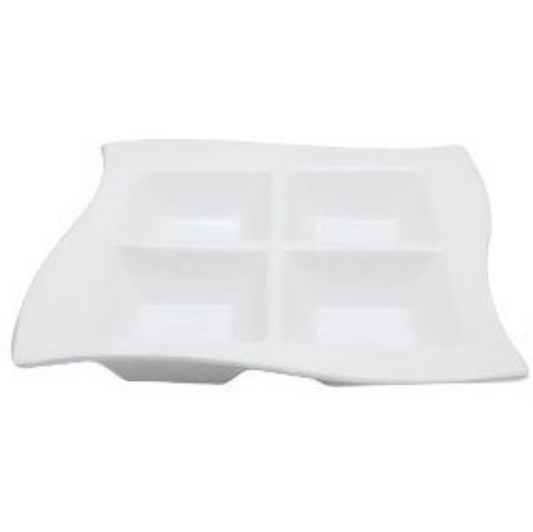 Platter | 4 Division Style Square Wave Plate 21 cm