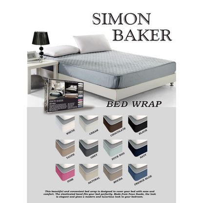 Simon Baker | Suede Bed Wrap Standard Length Mocha (Various Sizes)