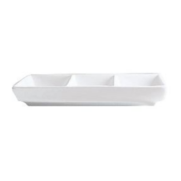Serving Dish | NOVA Style Rectangular 3 Div Dish 18cm (Set of 6)