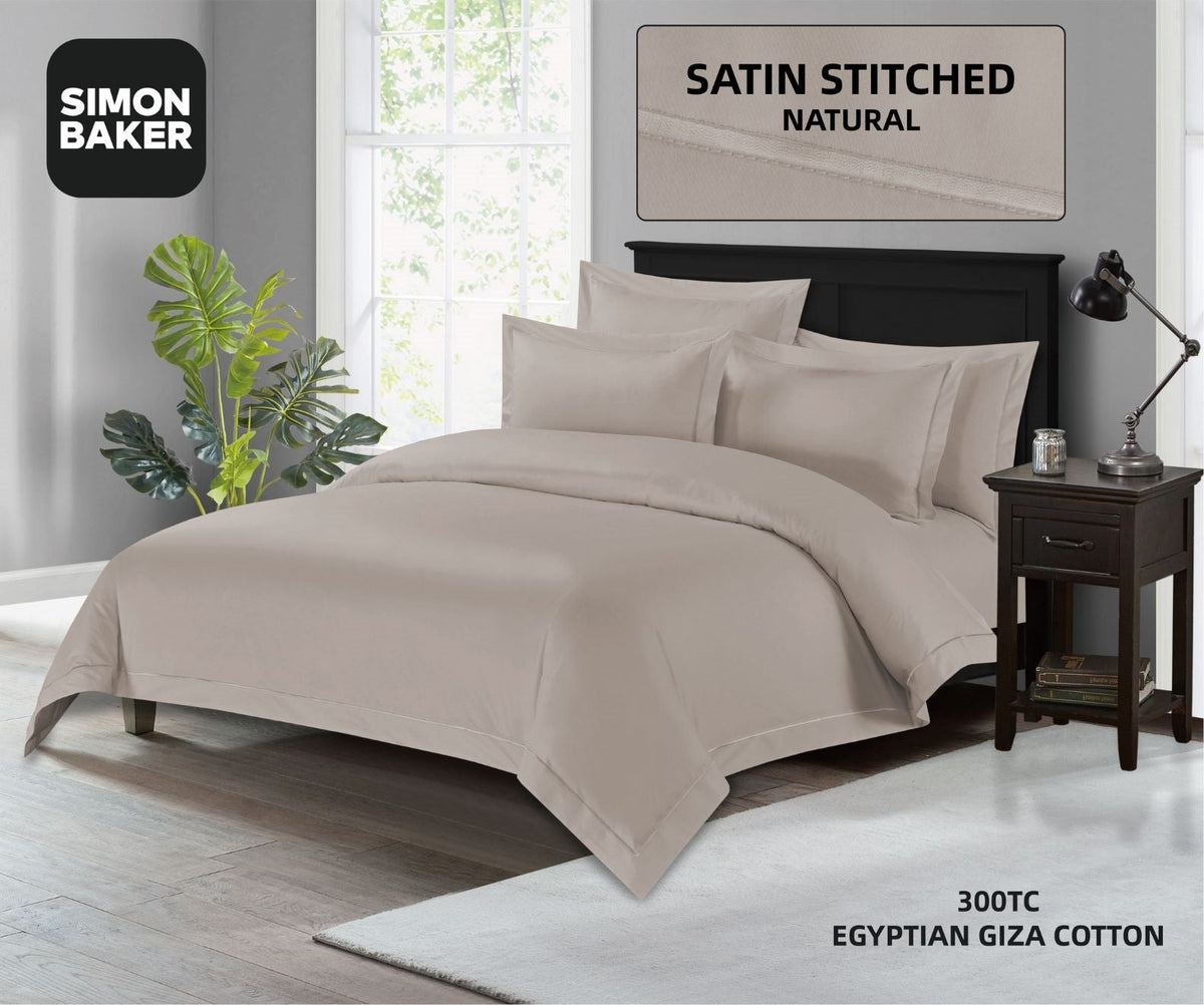Simon Baker | 300TC 100% Egyptian Cotton Fitted Sheet XL Natural