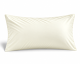 Simon Baker 300TC 100% Egyptian cotton plain standard (pair) pillowcase in Cream, 45cm x 70cm