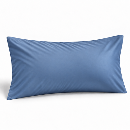 Simon Baker 300TC 100% Egyptian cotton plain standard (pair) pillowcase in French Blue, 45cm x 70cm