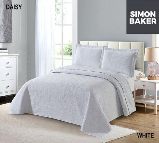 Simon Baker | Daisy Bedspread White