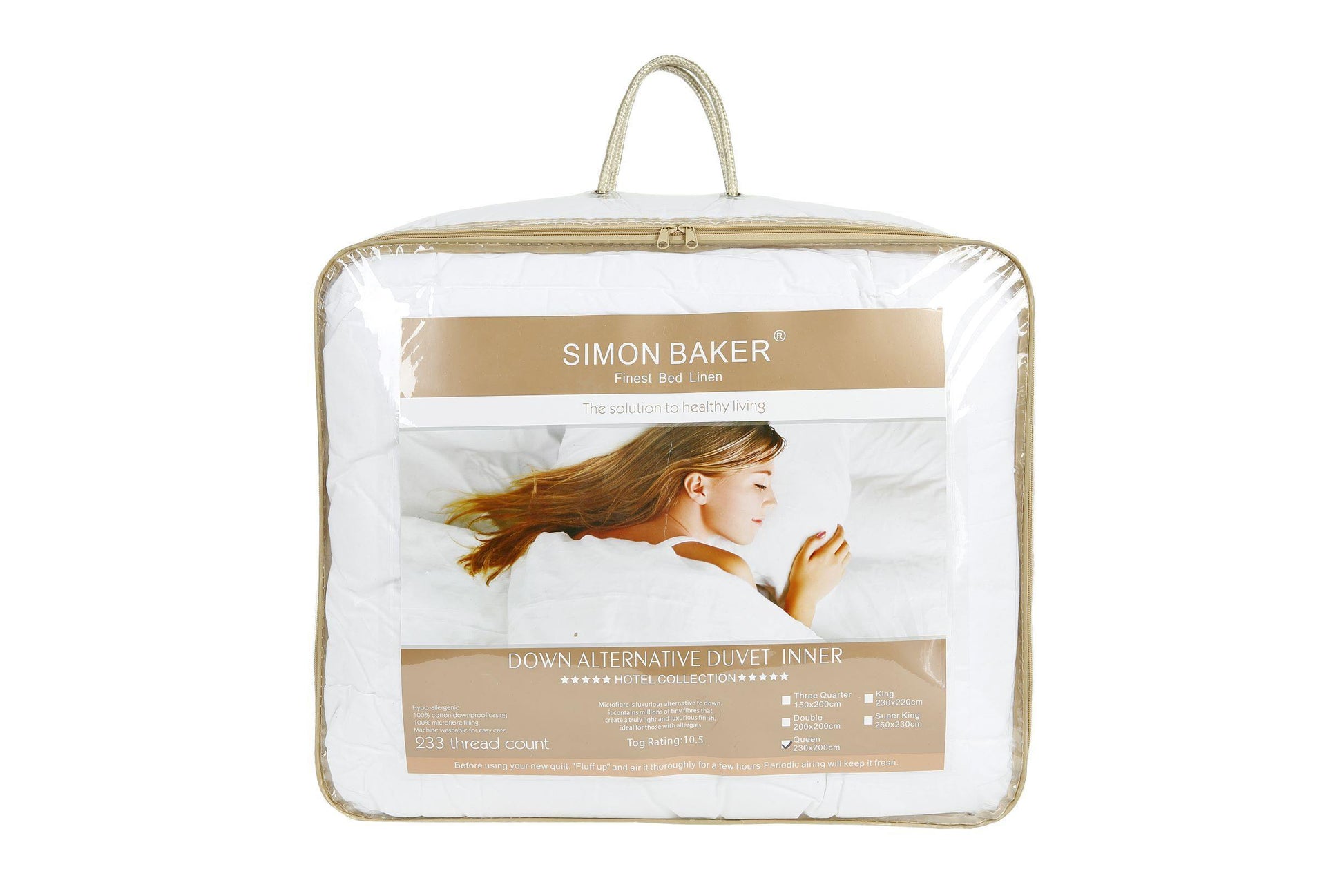 Simon Baker | Down Alternative Duvet Inner - Three Quarter