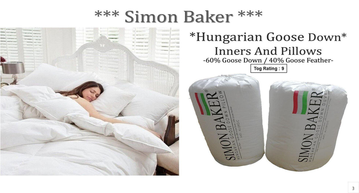 Simon Baker | Hungarian Goose Down Duvet Inner - Three Quarter (60/40)