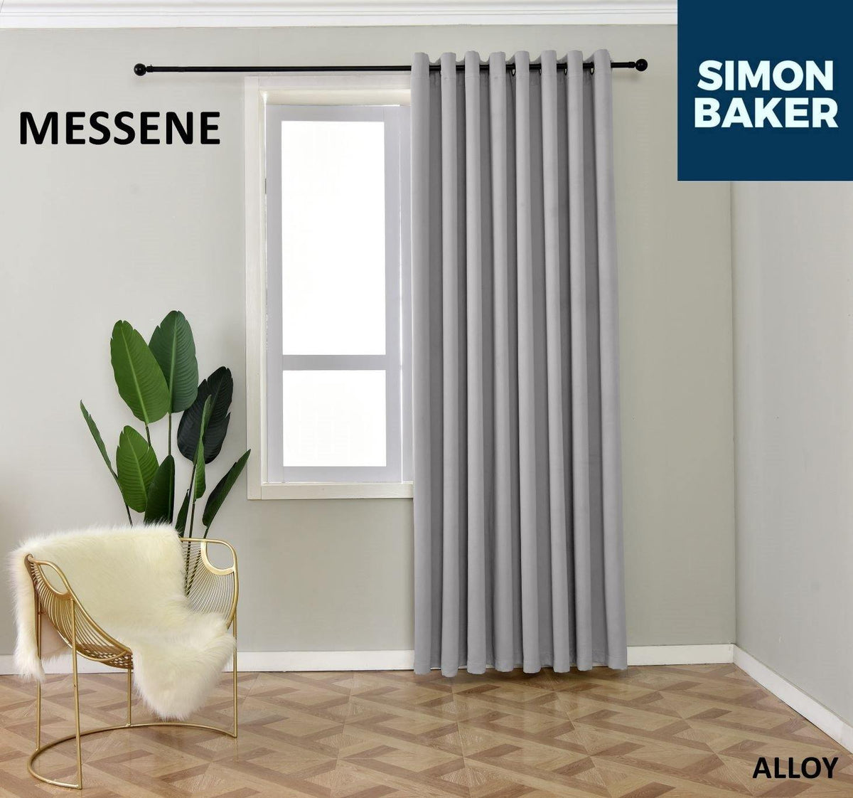 Simon Baker | Messene Eyelet Alloy Curtain