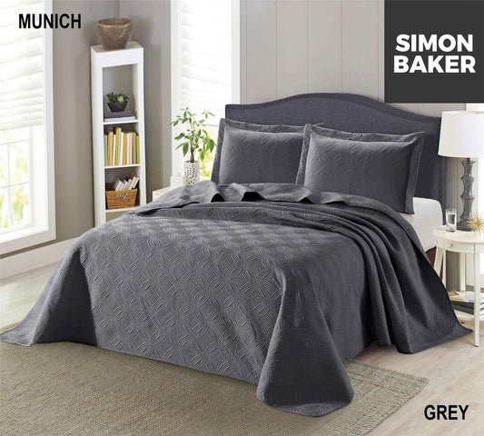 Simon Baker | Munich Bedspread Grey