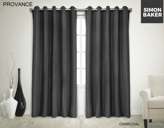 Simon Baker | Provance Eyelet Curtain Charcoal