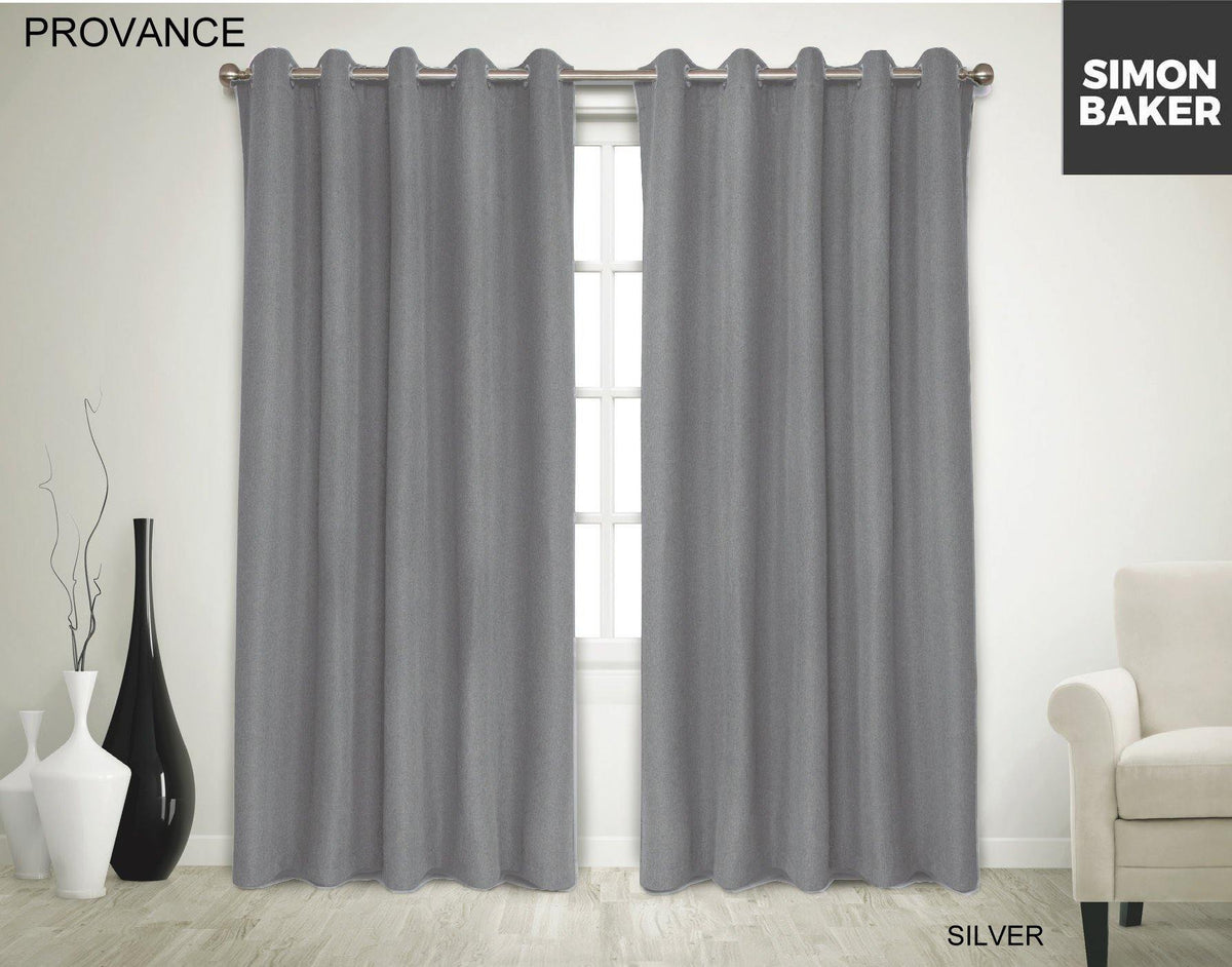 Simon Baker | Provance Eyelet Curtain Silver