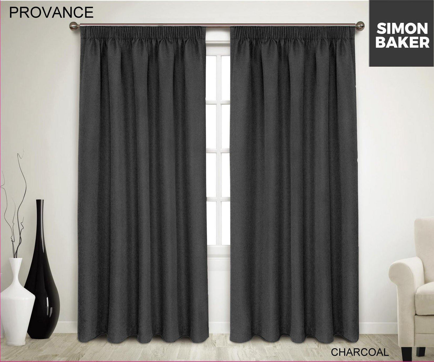Simon Baker | Provance Tape Curtain Charcoal
