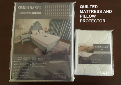 Simon Baker | Quilted (Non-Waterproof) Standard Mattress & Pillow Protectors (Sold Separately)