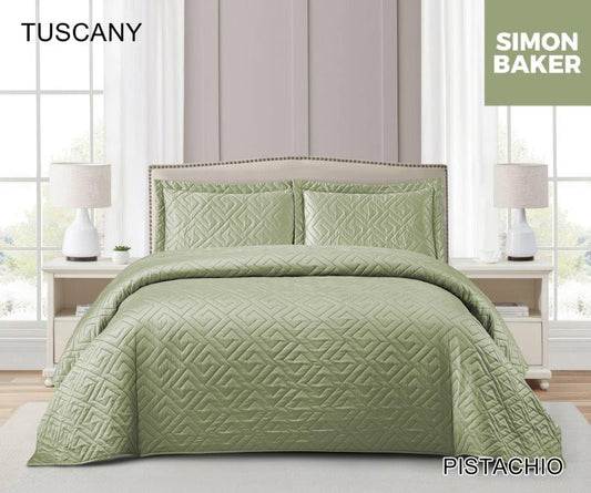 Simon Baker Tuscany bedspread in Pistachio