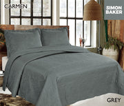 Simon Baker | Carmen Quilted Bedspread Grey