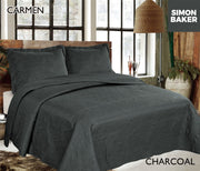Simon Baker | Carmen Quilted Bedspread Charcoal