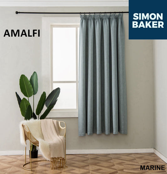 Simon Baker | Amalfi Tape Curtain Marine (Various Lengths)