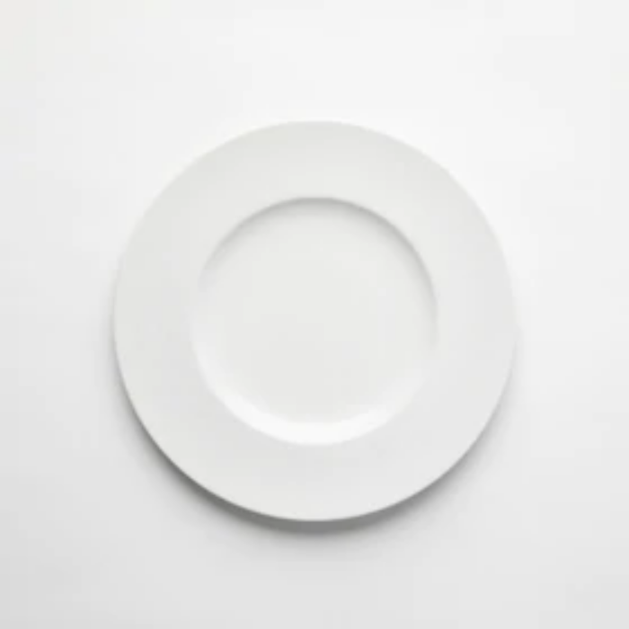 HOTEL COLLECTION - White Impressed Side Plate (Set of 4)