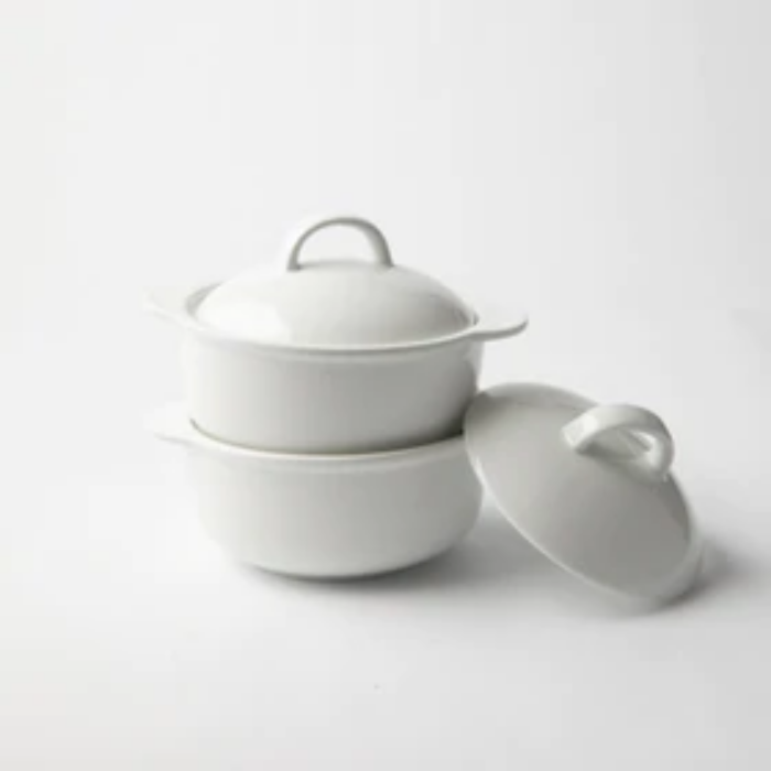 HOTEL COLLECTION - 2 x Porcelain 400ml Mini Casserole In Gift Box