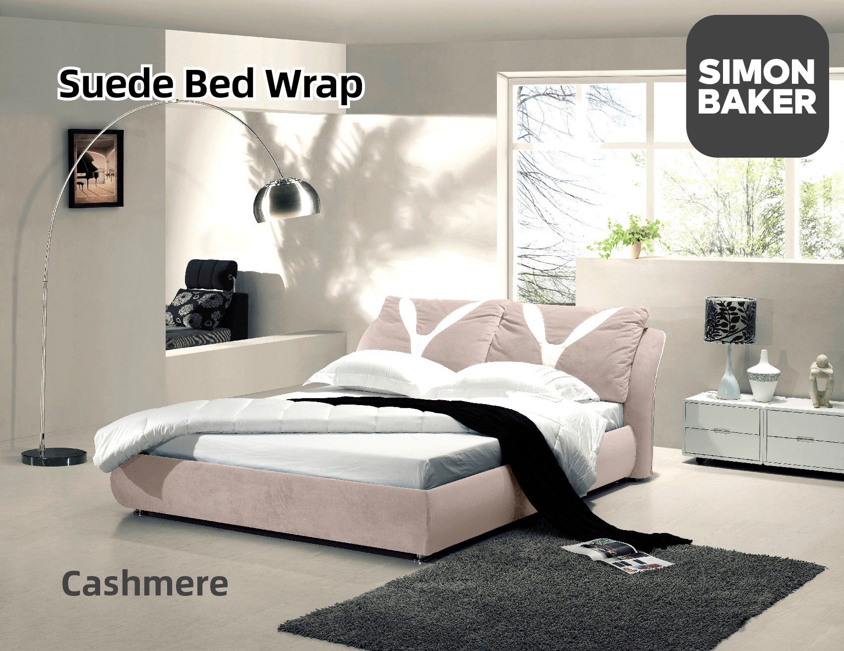 Simon Baker | Suede Bed Wrap Standard Length Cashmere (Various Sizes)