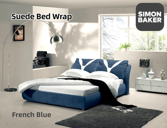 Simon Baker | Suede Bed Wrap Standard Length French Blue (Various Sizes)