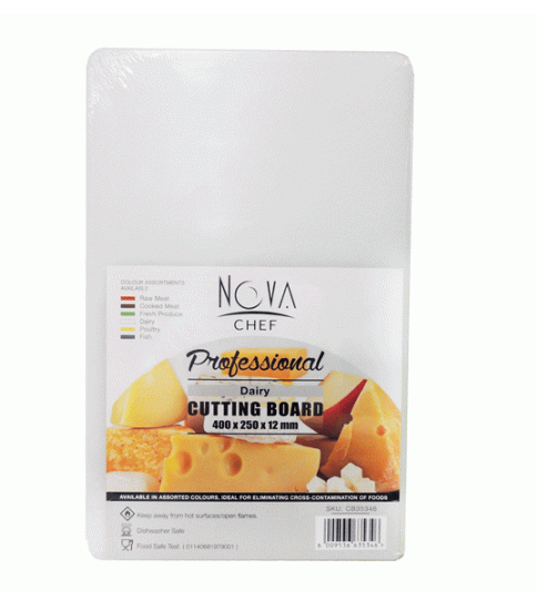 CUTTING BOARD WHITE 500 X 380 X 13MM