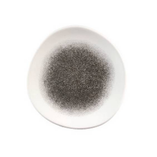 Churchill - Raku Quartz Black – Organic Round Plate – 21cm (Set of 12)