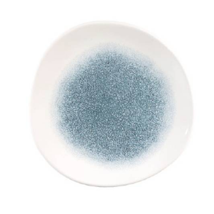 Churchill - Raku Topaz Blue – Organic Round Plate – 21cm (Set of 12)
