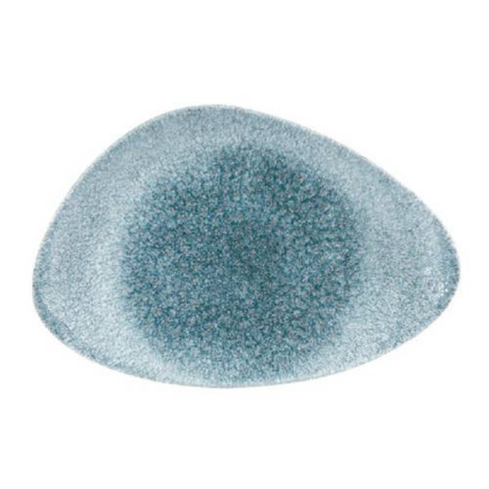 Churchill - Raku Topaz Blue – Chefs Triangle Plate – 30X20cm (Set of 6)