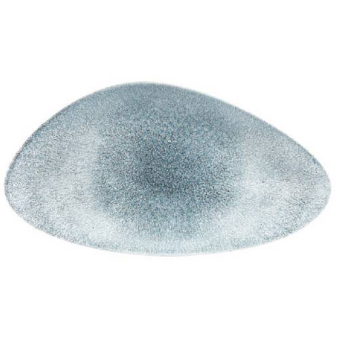 Churchill - Raku Topaz Blue – Chefs Triangle Plate – 35x19cm (Set of 6)
