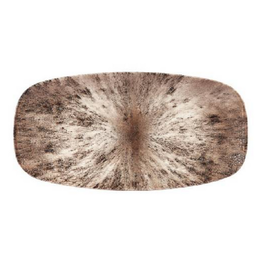 Churchill - Stone Zircon Brown – Oblong Chefs Plate – 30 X 15.3cm (Set of 12)