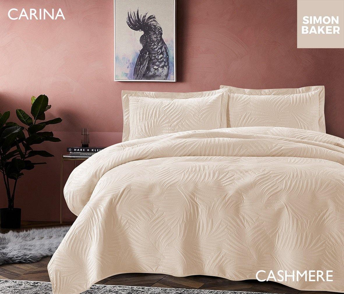Simon Baker | Carina Quilted Bedspread Cashmere (Various Sizes)