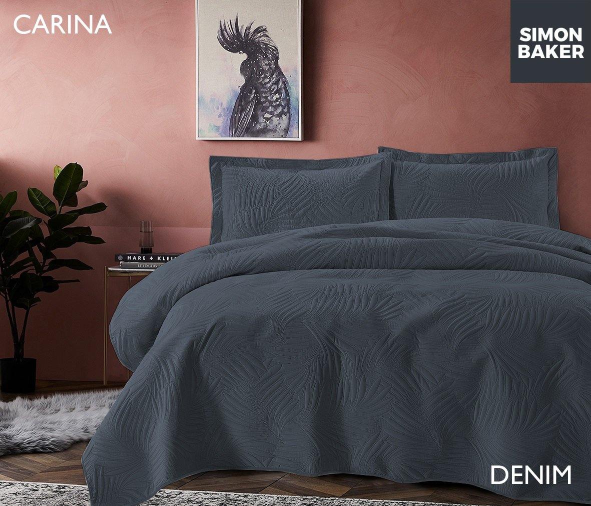 Simon Baker | Carina Quilted Bedspread Denim (Various Sizes)