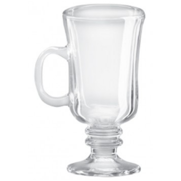 Clear Glass Mug | IRISH COFFEE MUG RINGS 260ML  (Set of 6)