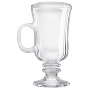 Footed Clear Glass Irish Coffee Mug 260ml (Set of 6)