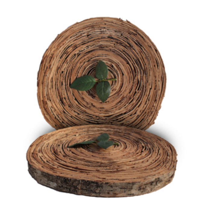 Round Birch Bark Base 35cm(W)