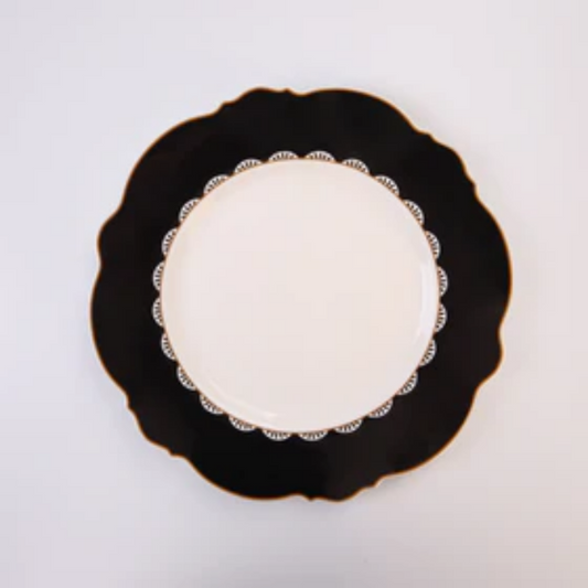 JENNA CLIFFORD - Black Rose Dinner Plate Set of 4