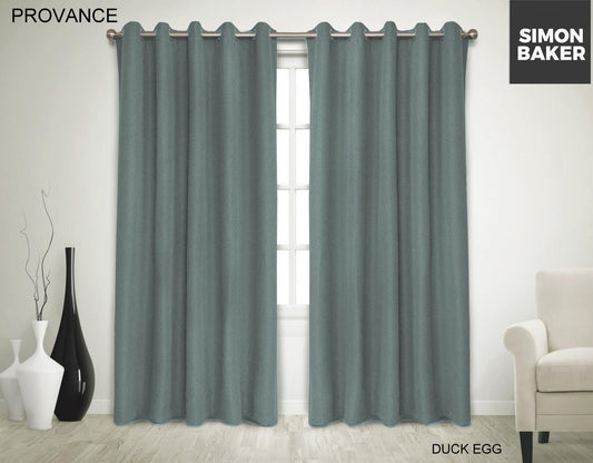 Simon Baker | Provance Eyelet Curtain Duck Egg (Various Lengths)