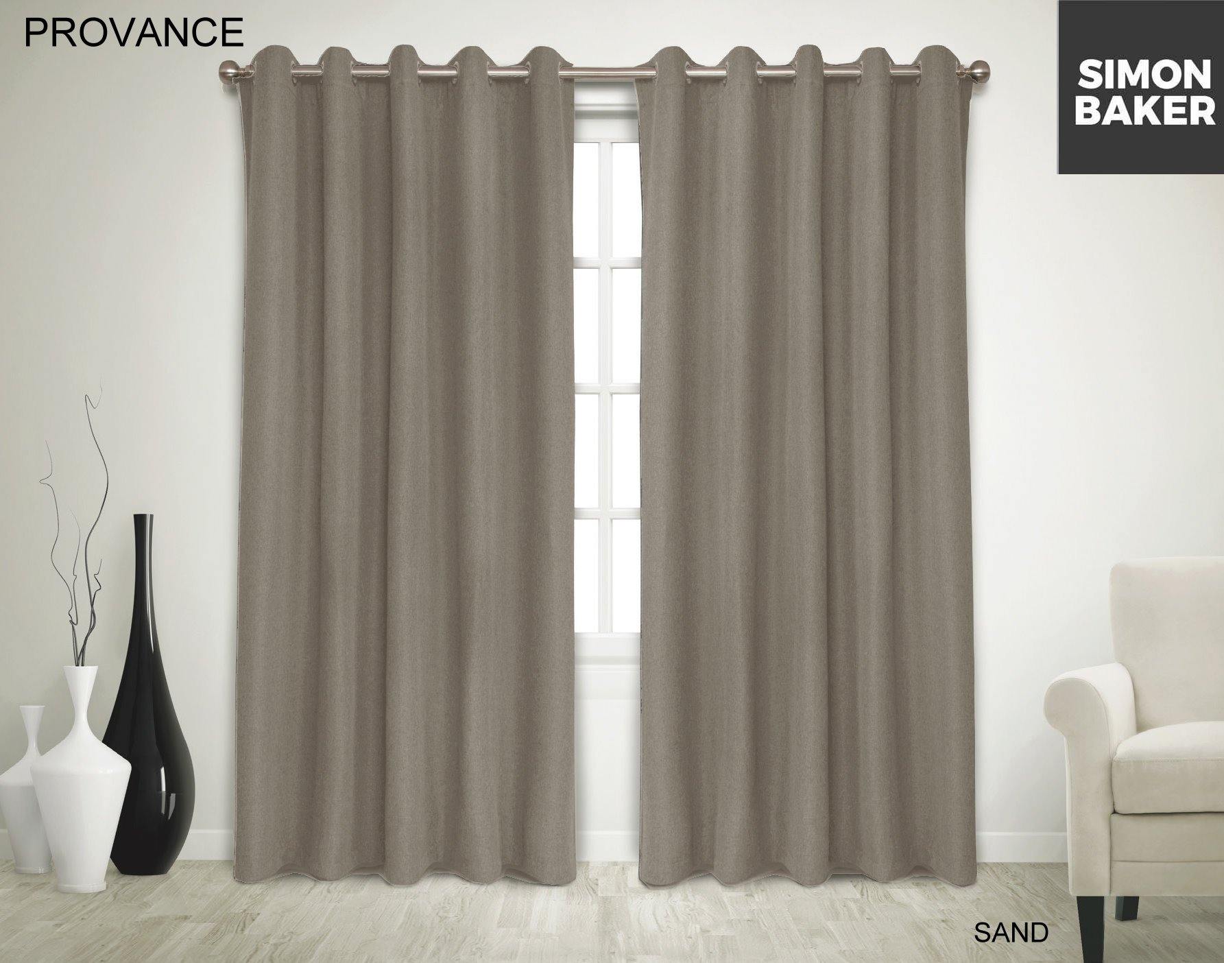 Simon Baker | Provance Eyelet Curtain Sand (Various Lengths)