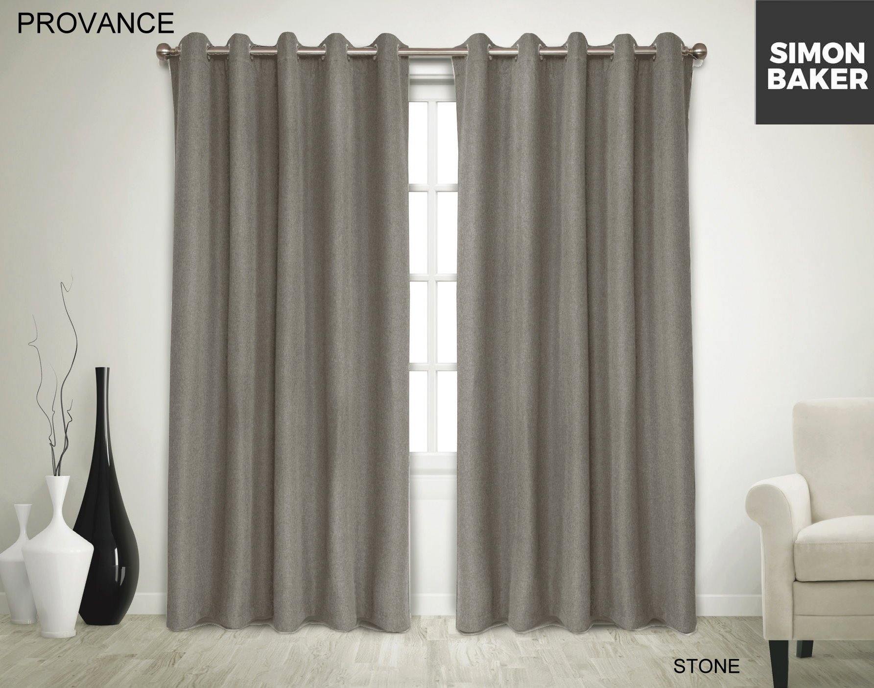 Simon Baker | Provance Eyelet Curtain Stone (Various Lengths)