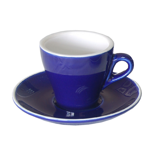Fortis - Italia - Blue Cappuccino Cup 280ml & Saucer (Set of 12)