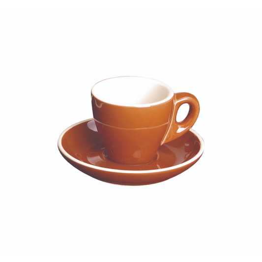 Fortis - Italia - Brown Espresso Cup 80ml & Saucer (Set of 12)
