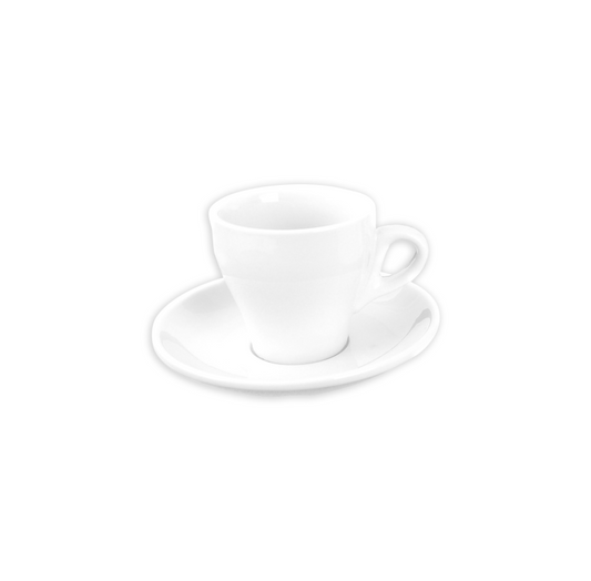 Fortis - Italia - White Espresso Cup 80ml & Saucer (Set of 12)