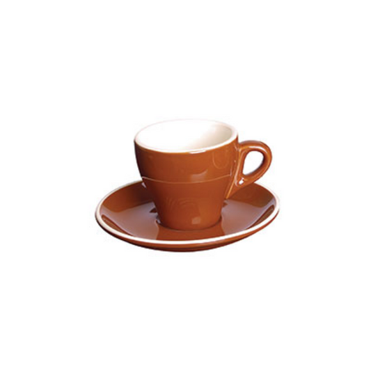 Fortis - Italia - Brown Cappuccino Cup 160ml & Saucer (Set of 12)