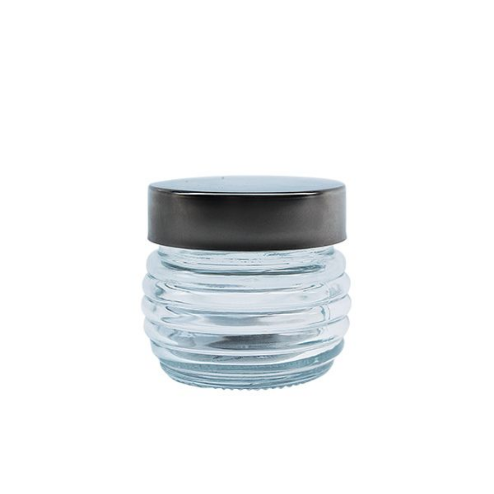BEEHIVE Jar with Silver Screw On Lid 125ML