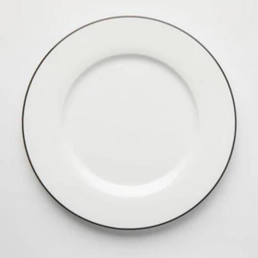 JENNA CLIFFORD - Premium Porcelain Dinner Plate With Black Band (Set of 4)